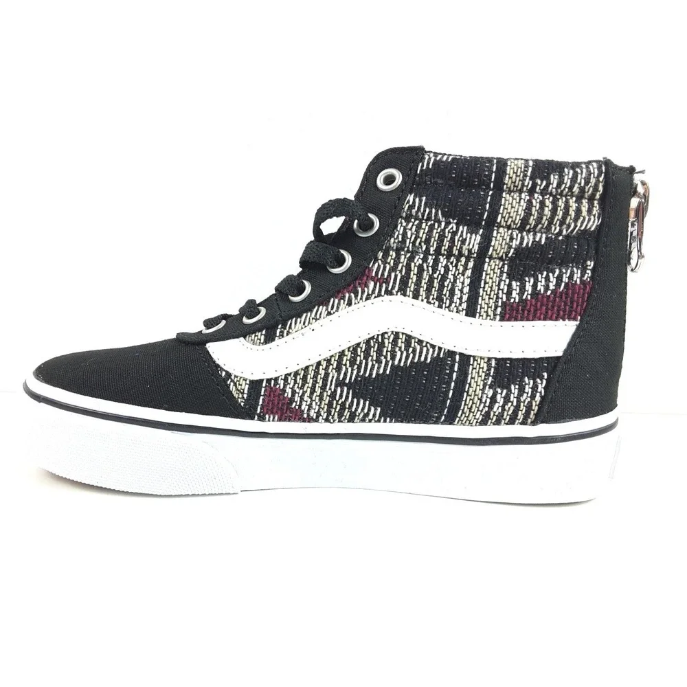 Vans Maddie Youth Kids SK8 Hi-Top Zip Skateboading Shoes‎ Tribal Knit Sz 11 New